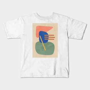 Nordic Scandi Colorful Abstract Shapes Kids T-Shirt